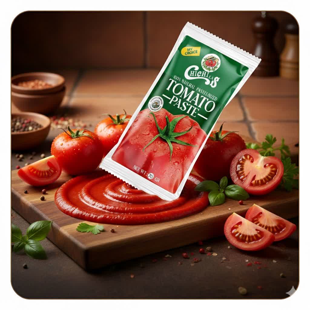 رب گوجه فرنگی یک‌نفره، انتخابی بهداشتی و کاربردی برای مصرف روزانه، رستوران‌ها و فست‌فودها با بسته‌بندی آسان و کم‌حجم.